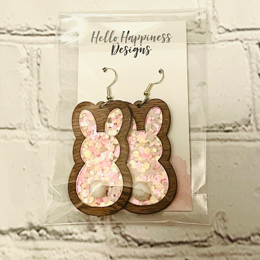 🐰NWT BUNNY MOSAIC EARRINGS!